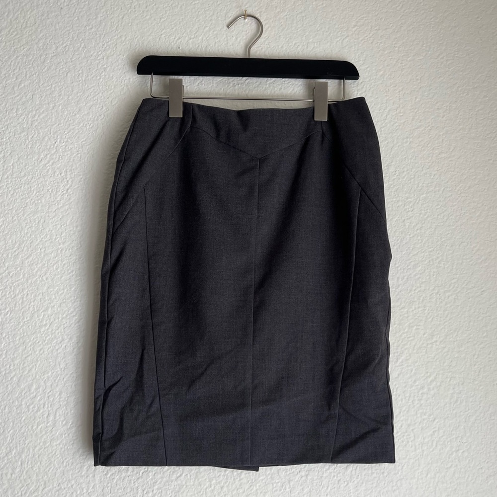 Gray Pencil Skirt